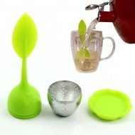 Foto4easy 5 Piece Silicone Stainless Steel Leaf Tea Strainer Teaspoon Infuser Spice Filter N3