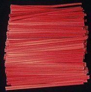Red Paper Twist Ties 100 Count 3 1/2&quot; Length Candy Making Supplies