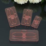 4Pcs Plastic Bow Cake Cutter Molds Icing Cookie Biscuit Fondant Embosser Craft N11