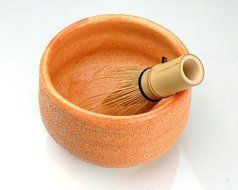 Orange Shino Ceremony Tea Bowl | Ryu Mei | Chawan | Orange | Japan | 16oz | Shinoyaki Pottery | #47028 N3