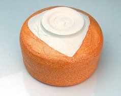 Orange Shino Ceremony Tea Bowl | Ryu Mei | Chawan | Orange | Japan | 16oz | Shinoyaki Pottery | #47028 N4