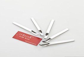 HSE Italian stainless steel coffee spoon unique flat spoon stirring coffee dedicated Western cutlery, 5PCS N2