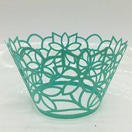 CozyT 50 PACK Flowers Design Cupcake Wrappers Artistic Bake Cake Paper Cups Vine Lace Laser Cut Liner Baking Cup... N6