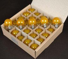 Novelty Lights, Inc. G40-E12-5W-S-FR Globe Outdoor Patio Party Christmas Replacement Bulbs, Frosted White, 25... N10