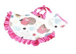 Childrens Bakeware Chef Owl Girls Toddler Kids Apron with Matching Cute Headscarf Outfit Set (18 Months to 3T... N11