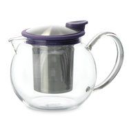 FORLIFE Glass Teapot with Basket Infuser, 25 oz., Turquoise N4