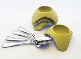 Tea Infuser with Stylish Three Leaf Silicone Handle and Stainless Steel Strainer Ball Filter includes Drip Tray... N29