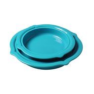 Chantal 2-Piece Talavera Pie Set, Sea Blue