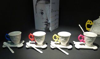 Seletti I-Ware Espresso Set, Fuchsia N3