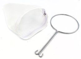 Thai Iced Tea Filter, Traditional Stainless Steel Thai Tea Strainer with Zipper Removable Strainer Sock N2