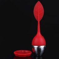 PersuingTech 3 Colors Food-grade Silicone Leaf Tea Ball Tea Bag Filter Creative Stainless Steel Insulation Tea... N22