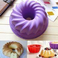 Taloyer Swirl Bundt Ring Cake Bread Pastry Silicone Mold Pan Bakeware Tray Mould Tool N2