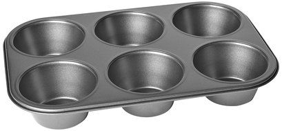 Chloe's Kitchen 201-133 Muffin Pan, Jumbo 6-Cavity, Non-Stick