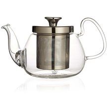 The Tea Makers of London One Cup Glass Teapot With Removable Stainless Steel Infuser And Removable Coil Filter...