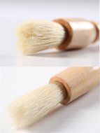 Dirza Grinder Brush Heavy Wood Handle &amp; Natural Bristles for Bean Grain Coffee Cleaning 7.1" N2