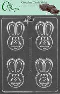 Cybrtrayd E478 Easter Bunny Shaped Cookie Easter Chocolate Candy Mold with Exclusive Copyrighted Instructions