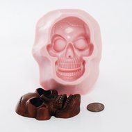 Large Skull Silicone Mold Food Safe Fondant, Chocolate, Candy, Resin, Polymer Clay, Soap, Wax Candle Mold N6
