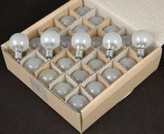 Novelty Lights, Inc. G40-E12-5W-S-FR Globe Outdoor Patio Party Christmas Replacement Bulbs, Frosted White, 25... N12