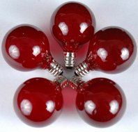 Novelty Lights, Inc. G40-E12-5W-S-FR Globe Outdoor Patio Party Christmas Replacement Bulbs, Frosted White, 25... N14