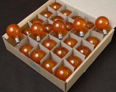 Novelty Lights, Inc. G40-E12-5W-S-FR Globe Outdoor Patio Party Christmas Replacement Bulbs, Frosted White, 25... N17