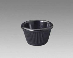 Gessner Products IW-0383A-BK 3 oz. Fluted ramekin- Case of 12