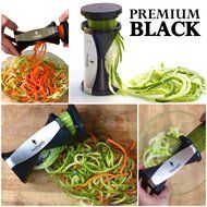 The Very Healthy Spiral Slicer, Vegetable Spiralizer, Zucchini Pasta Noodle Spaghetti Maker (Black) N5