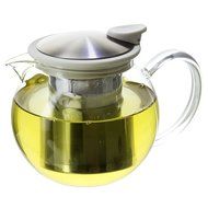 FORLIFE Glass Teapot with Basket Infuser, 25 oz., Turquoise N9