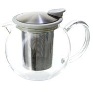 FORLIFE Glass Teapot with Basket Infuser, 25 oz., Turquoise N10