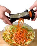The Very Healthy Spiral Slicer, Vegetable Spiralizer, Zucchini Pasta Noodle Spaghetti Maker (Black) N8