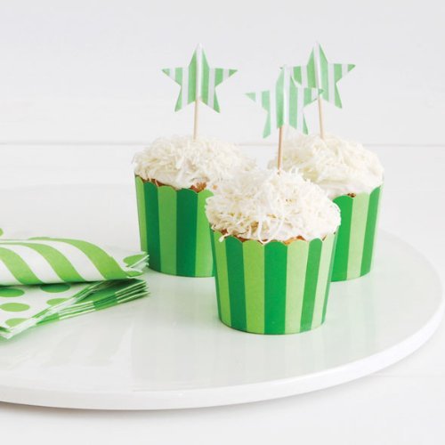 Paper Eskimo Baking Cups with Lilacberry Stripes, 25-Pack