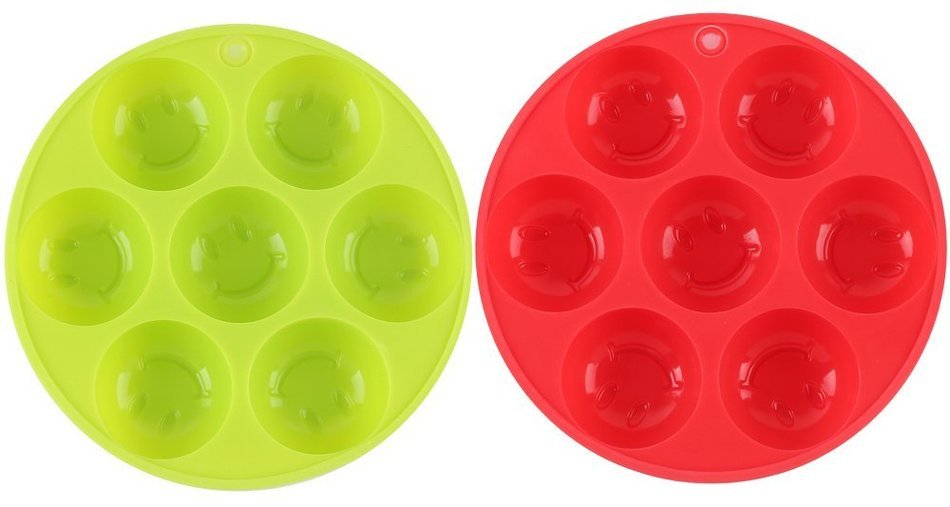 Pparty 7cavity Silicone Chocolate Cake Mold Tray for Candy Fondant Pudding Jelly Gummy -Kids Household for Holiday...