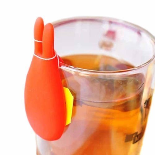 Teanfa Cute Snail Shape Silicone Tea Bag Holder Cup Mug Candy Colors Gift Set 5pcs N5