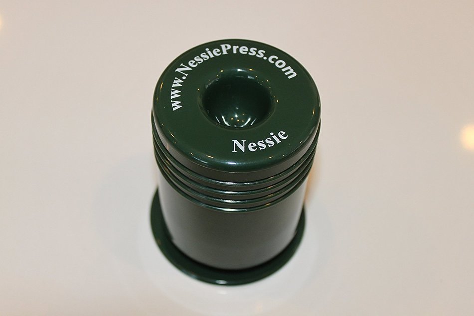 Nespresso Coffee Capsule hand held recycler known as Nessie D. Caprio Green in Color (Green) N4