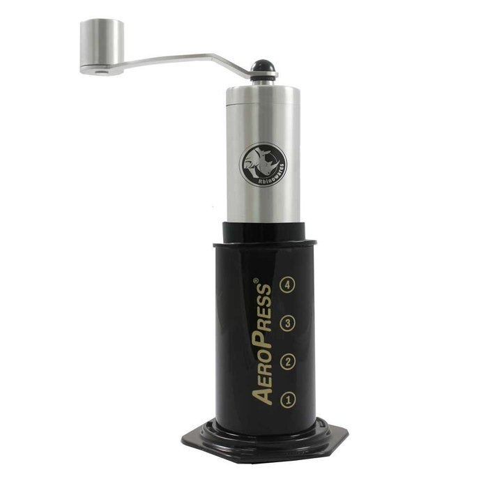 BrewGlobal Rhinoware Hand Coffee Grinder, Stainless Steel (RWHANDGRINDER) N3