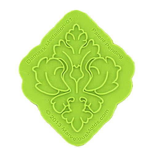 Damask Medallion Onlay Mold by Marvelous Molds N2