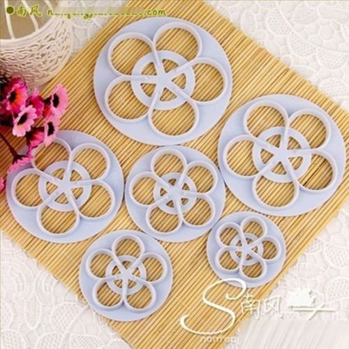 Anyana 3/4/6/13pcs Sugarcraft Petal Rose Flower Cake Cutters Set Fondant decorating
