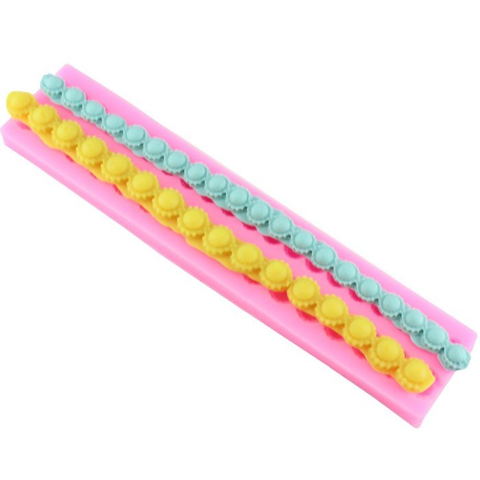 Mujiang Bead Chain Sugarcraft Silicone Fondant Pastry Mold N5