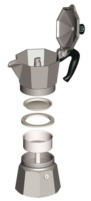 (Ship from USA) Bialetti 3 Cup Moka Express Stovetop Espresso Coffee Maker Pot Latte 6 ounce /ITEM NO#I-86/Q-UI754368727 N2