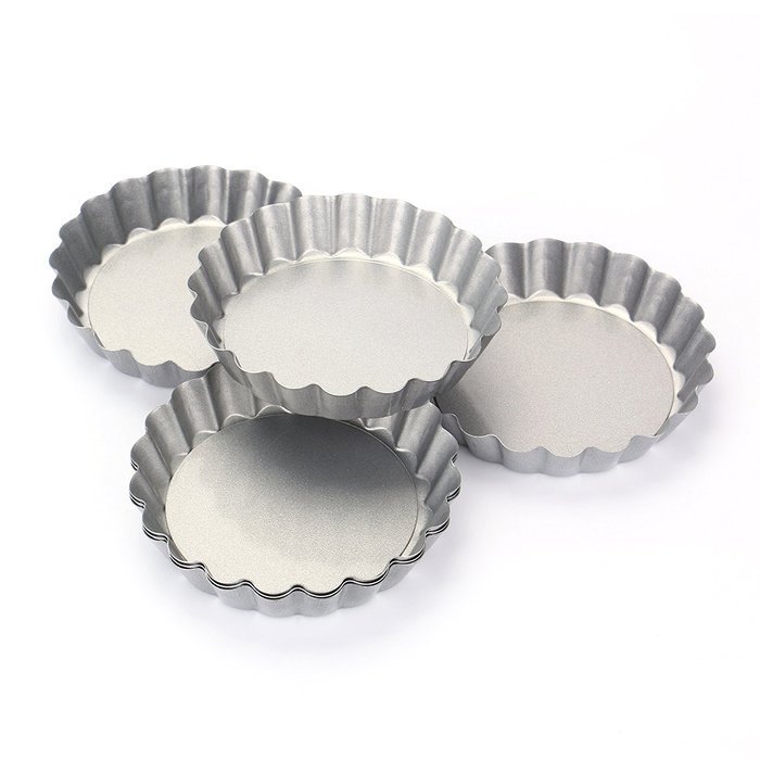 Tosnail Non-Stick 4 Inch Round Mini Tart/Quiche Pan, 4-Inch Diameter, Set of 6