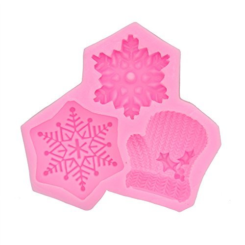 Let'S Diy Snowflak and Glove Christmas Theme 3D Silicone Molds For DIY Fondant Sugar Moulds Cake Decorating Tools N3