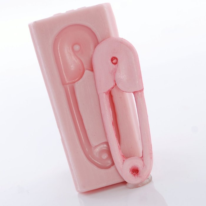 Baby Diaper Pin Silicone Mold use with Fondant, Candy, Food Safe, Polymer Clay, Resin Mold and Epoxy. Perfect... N5
