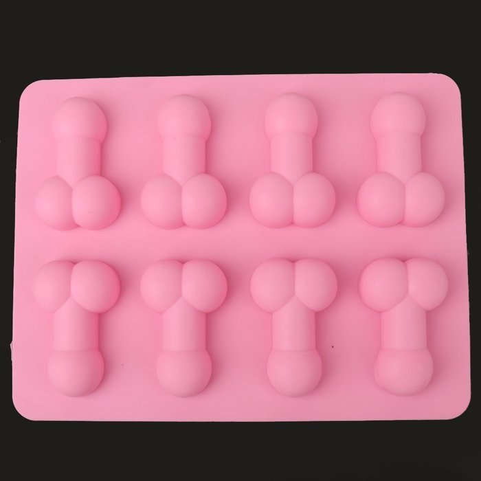 Novelty Penis Willy Dicky Silicone Chocolate Cake Jelly Mould Tray 8 Grids N6