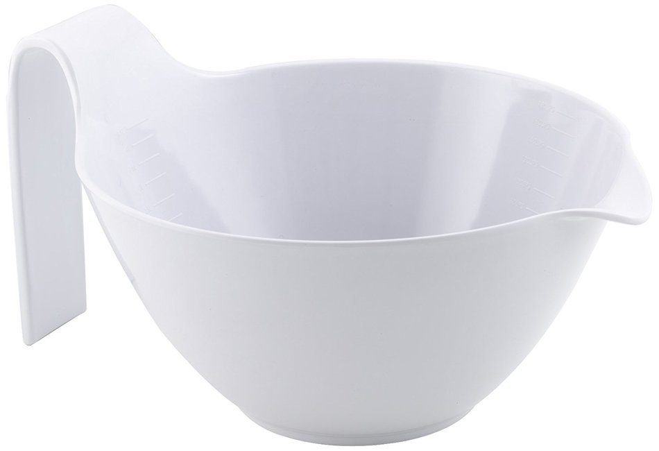 Curtis Stone Hold Me White Melamine Mixing Bowl, Set of 3, 3-Quart/5-Quart/1-1/5-Quart