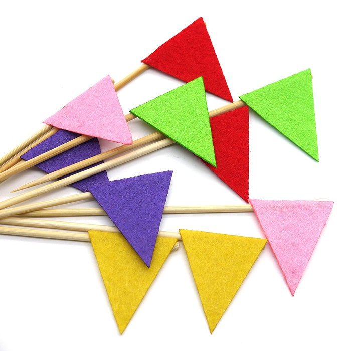 PuTwo 20 Counts Wedding Cake Decorating Frozen Cupcake Toppers Toothpicks, Sliver/Blue/Snow N58