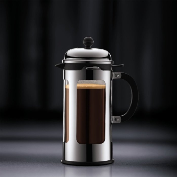 Bodum Chambord 8-Cup French Press Coffee Maker, Silver N9