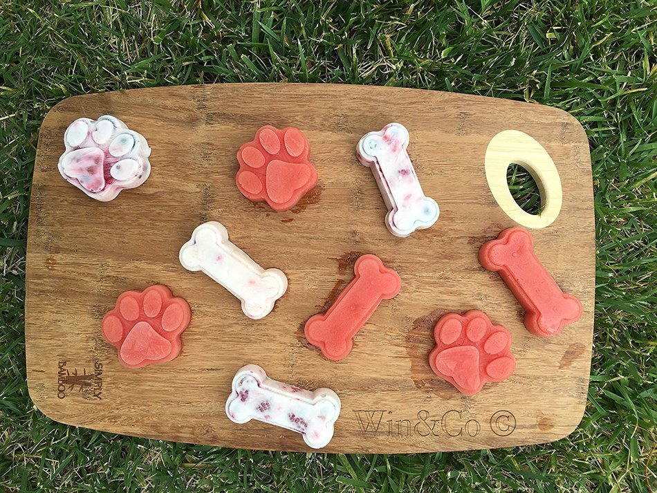 Win&Co Puppy Paws & Bones Silicone Baking Molds-Pan-Ice Trays Set of 2 N3