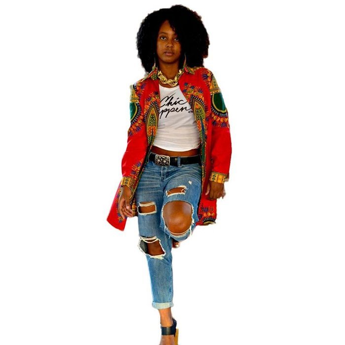 Jacket,Morecome Women Long Sleeve Fashion African Print Dashiki Long Jacket