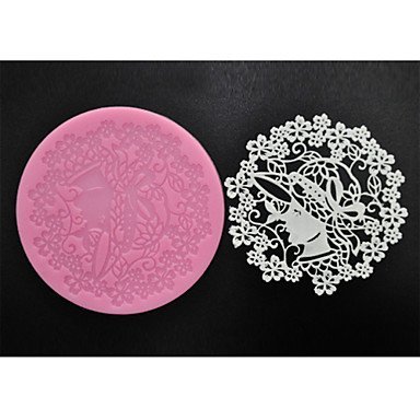 Sher FOUR-C Baking Supplies Sweet Lace Mat Silicone Mold for Cake Making,Silicone Mat Fondant Cake Tools Color... N2