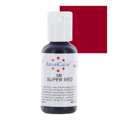 Ateco 10120 Super Red Gel Color, .75oz
