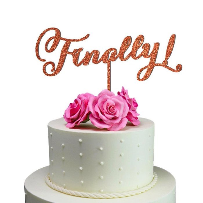 Sugar Yeti Made In USA Wedding Cake Topper Finally ! #7 Gold Mirror N13